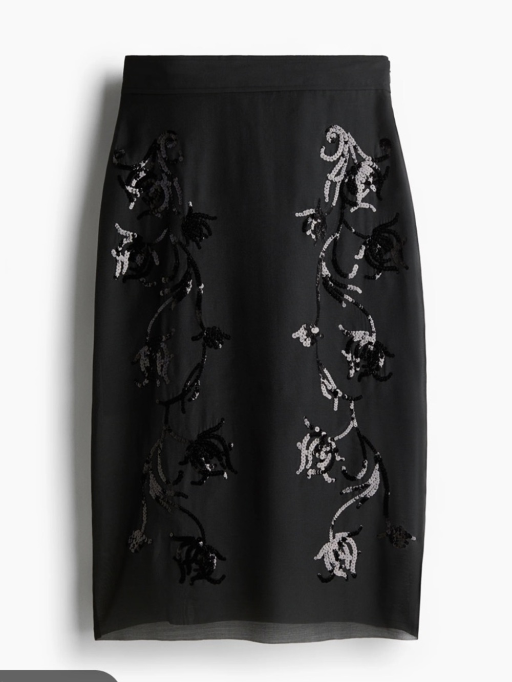 NWT H&M sequenced organza skirt